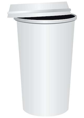 simsearch:400-08978724,k - Disposable paper cup for coffee with a lid. Vector illustration. Photographie de stock - Aubaine LD & Abonnement, Code: 400-06628774