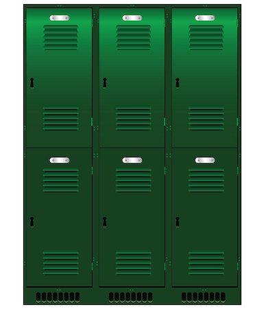 safe lockers - Double set of individual lockers. Vector illustration. Stock Photo - Budget Royalty-Free & Subscription, Code: 400-06628770