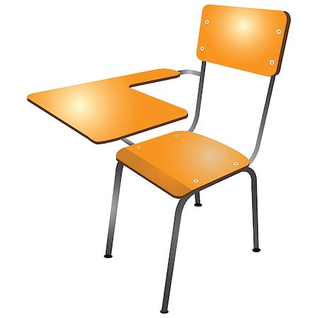 simsearch:400-05755412,k - Student chair used in the classroom with the stand. Vector illustration. Photographie de stock - Aubaine LD & Abonnement, Code: 400-06628904