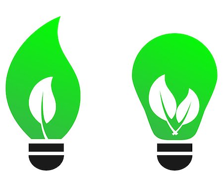 Green bulb leaf vector concept. Stockbilder - Microstock & Abonnement, Bildnummer: 400-06628930