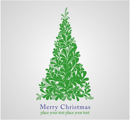 Concept design christmas fur-tree vector format. Stock Photo - Budget Royalty-Free & Subscription, Code: 400-06628932