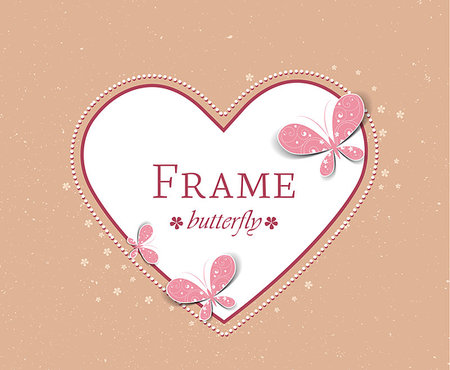 decoration frame with butterflies on the background Stock Photo - Budget Royalty-Free & Subscription, Code: 400-06629014