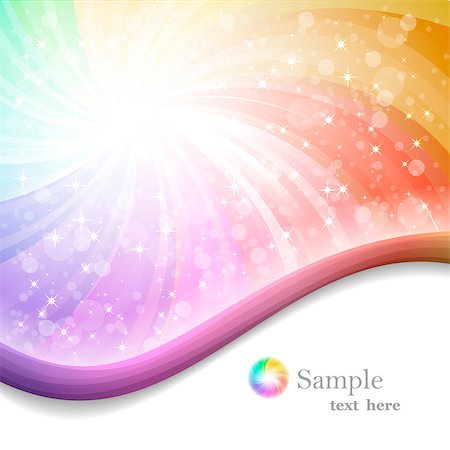 Rainbow background with ribbons eps10 vector illustration Foto de stock - Super Valor sin royalties y Suscripción, Código: 400-06629019
