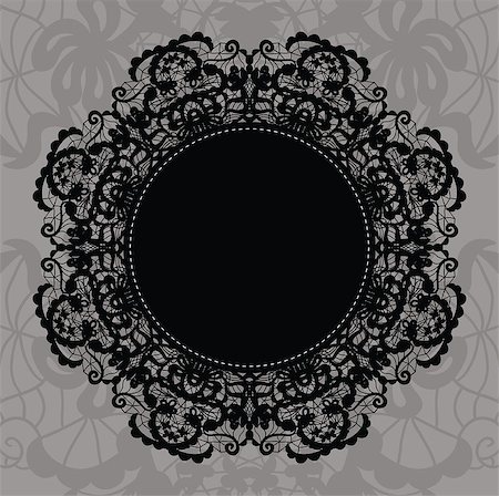 Elegant doily on lace gentle background for scrapbooks Stock Photo - Budget Royalty-Free & Subscription, Code: 400-06629171