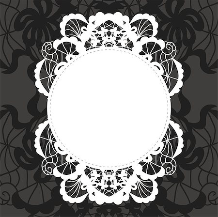 Elegant doily on lace gentle background for scrapbooks Stock Photo - Budget Royalty-Free & Subscription, Code: 400-06629183