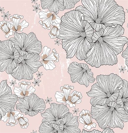 simsearch:400-06629563,k - Seamless floral pattern. Background with flowers and leafs. Foto de stock - Super Valor sin royalties y Suscripción, Código: 400-06629567