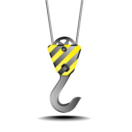 simsearch:400-04422019,k - detailed illustration of a construction hook isolated on white Fotografie stock - Microstock e Abbonamento, Codice: 400-06629794