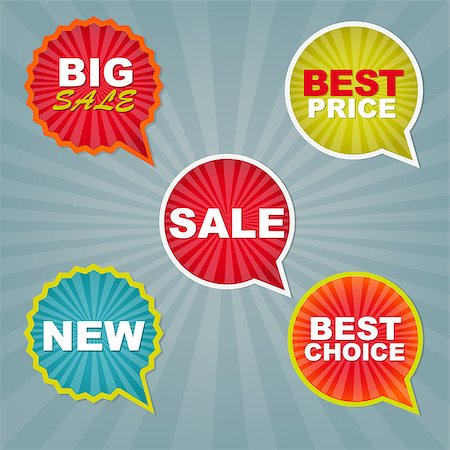 simsearch:400-06915685,k - Colorful Sale Stickers And Labels With Gradient Mesh, Vector Illustration Stock Photo - Budget Royalty-Free & Subscription, Code: 400-06629988