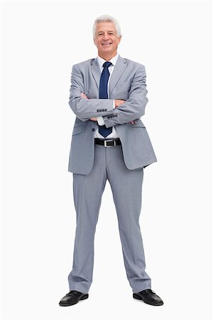 Portrait of a smiling businessman against white background Stock Photo - Budget Royalty-Free & Subscription, Code: 400-06636173