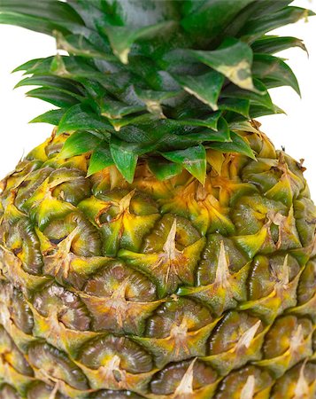 simsearch:400-04650758,k - Part Ripe Pineapple Fruit,  closeup on white background Stock Photo - Budget Royalty-Free & Subscription, Code: 400-06638426