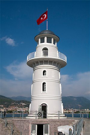 Lighthouse, Alanya Harbour, Antalya Province, Turkey Stock Photo - Budget Royalty-Free & Subscription, Code: 400-06638991