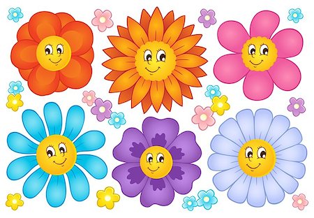 simsearch:400-08076059,k - Cartoon flowers collection 2 - vector illustration. Stock Photo - Budget Royalty-Free & Subscription, Code: 400-06639462