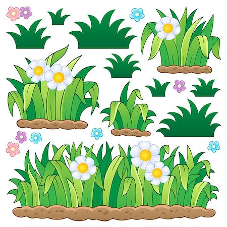 simsearch:400-08076059,k - Leaves and grass theme image 2 - vector illustration. Stock Photo - Budget Royalty-Free & Subscription, Code: 400-06639474
