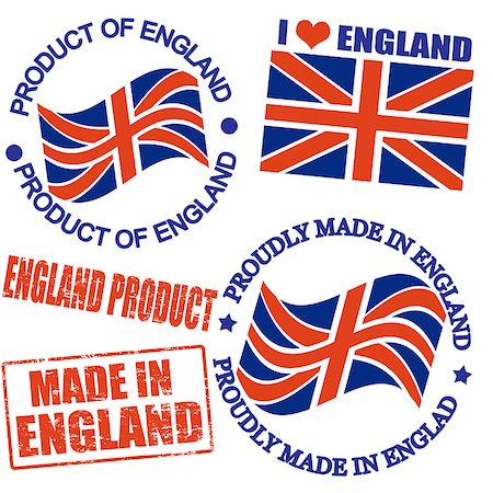 simsearch:400-06473938,k - Set of stamps and labels with the text made in England written inside Foto de stock - Super Valor sin royalties y Suscripción, Código: 400-06639789