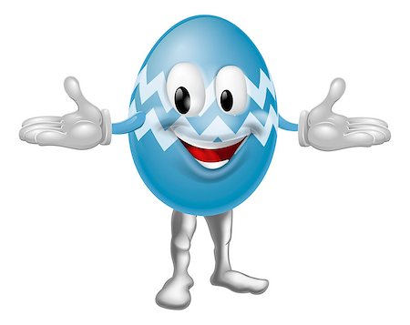 An illustration of a happy fun cartoon Easter egg mascot character Photographie de stock - Aubaine LD & Abonnement, Code: 400-06630166