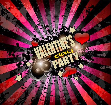 design background for club - Valentine's Day party invitation flyer background with love themed elements. Ideal for cover or posters. Stock Photo - Budget Royalty-Free & Subscription, Code: 400-06630163