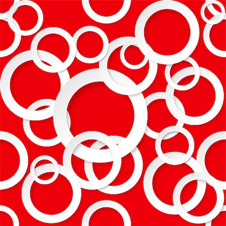 Seamless texture circles. Illustration on red background. Stock Photo - Budget Royalty-Free & Subscription, Code: 400-06630276