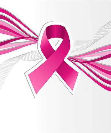 simsearch:400-04839981,k - Breast cancer awareness pink ribbon over contemporary background. Vector file layered for easy manipulation and custom coloring. Photographie de stock - Aubaine LD & Abonnement, Code: 400-06630944