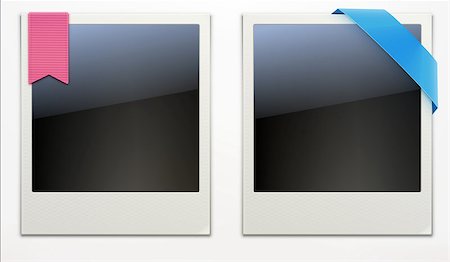 polaroid transfer - Vector illustration of two blank retro polaroid photo frames over white background Stock Photo - Budget Royalty-Free & Subscription, Code: 400-06631090