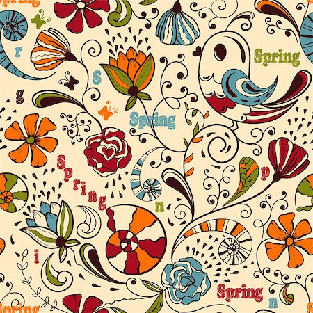 rose vector - Vector seamless spring pattern, fully editable eps 8 file, seamless  pattern in swatch menu, standart AI font Cooper std Foto de stock - Super Valor sin royalties y Suscripción, Código: 400-06631137