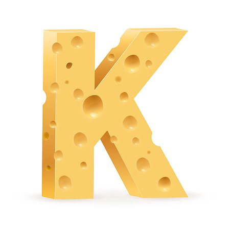 parmesan cheese pieces isolated - Cheese font K letter. Illustration on white. Stock Photo - Budget Royalty-Free & Subscription, Code: 400-06631178