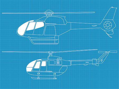 Vector pack of two high detailed helicopters - side view Foto de stock - Royalty-Free Super Valor e Assinatura, Número: 400-06631272