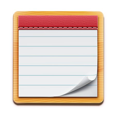 document list icons - Vector illustration of notepad with blank lined pages on white background Stock Photo - Budget Royalty-Free & Subscription, Code: 400-06631439