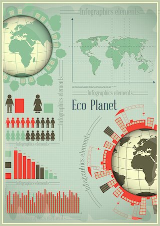 planets vectors - Infographics Eco Planet Earth and Construction. The Concept of Global Construction. Vector illustration. Stock Photo - Budget Royalty-Free & Subscription, Code: 400-06632067