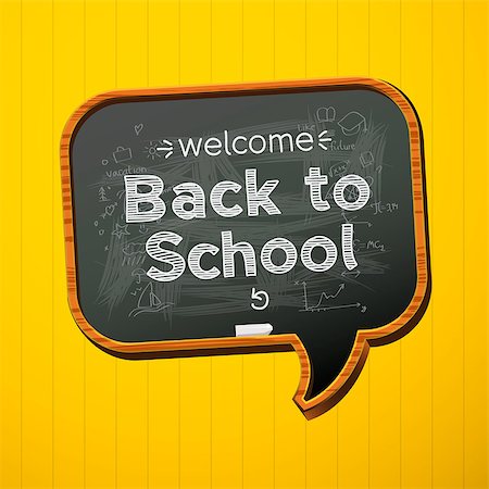 students writing on the board - Back to school, vector Eps10 illustration. Stock Photo - Budget Royalty-Free & Subscription, Code: 400-06633635