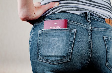 pick pocket - Passport in a back pocket of jeans Stock Photo - Budget Royalty-Free & Subscription, Code: 400-06633715