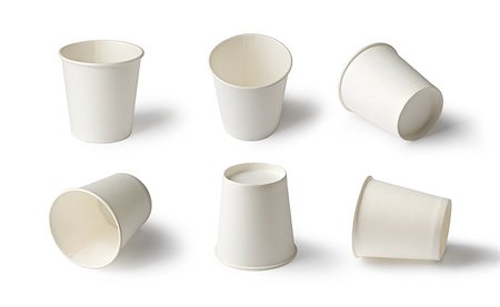 White Paper Cups close up Stockbilder - Microstock & Abonnement, Bildnummer: 400-06633815