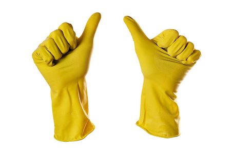 detergente - yellow rubber gloves on white Foto de stock - Super Valor sin royalties y Suscripción, Código: 400-06633921