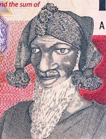 Bai Bureh (1940-1908) on 1000 Leones 2010 Banknote from Sierra Leone. Sierra Leonean ruler and military strategist who led the Temne and Loko uprising against British rule in 1898. Foto de stock - Super Valor sin royalties y Suscripción, Código: 400-06644433