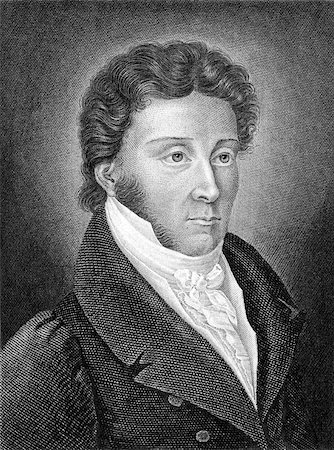 simsearch:400-06642674,k - Karl von Rotteck (1775-1840) on engraving from 1859. German historian. Engraved by C.Barth and published in Meyers Konversations-Lexikon, Germany,1859. Foto de stock - Super Valor sin royalties y Suscripción, Código: 400-06644457