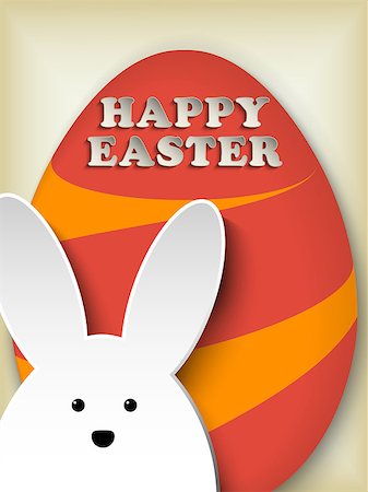 simsearch:400-06638864,k - Vector - Happy Easter Rabbit Bunny Easter Egg Retro Stock Photo - Budget Royalty-Free & Subscription, Code: 400-06644633