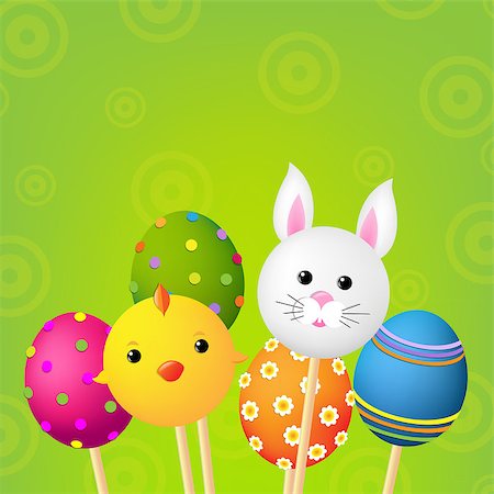 easter rabbit vector - Happy Easter Card With Gradient Mesh, Vector Illustration Stock Photo - Budget Royalty-Free & Subscription, Code: 400-06644915