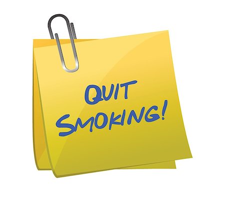 simsearch:400-09029516,k - Quit smoking post it illustration design over a white background Foto de stock - Super Valor sin royalties y Suscripción, Código: 400-06645008