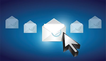 simsearch:400-04773555,k - email envelope correspondence selected on a blue binary background illustration design Stockbilder - Microstock & Abonnement, Bildnummer: 400-06645127