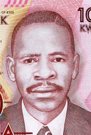 simsearch:400-06645313,k - James Frederick Sangala (born 1900) on 100 Kwacha 2012 Banknote from Malawi. Founding member of the Nyasaland African Congress during the period of British colonial rule. Stock Photo - Budget Royalty-Free & Subscription, Code: 400-06645357