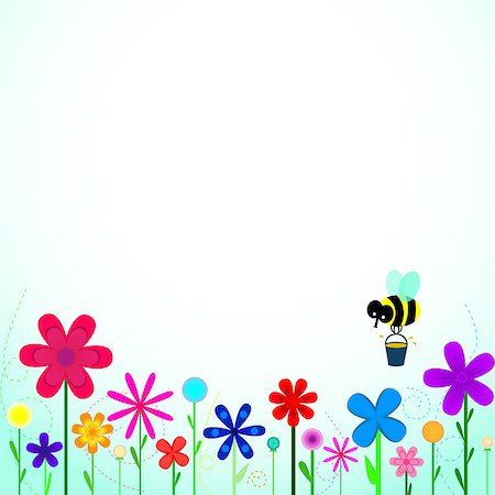 bee pick honey on flowers Stock Photo - Budget Royalty-Free & Subscription, Code: 400-06640307