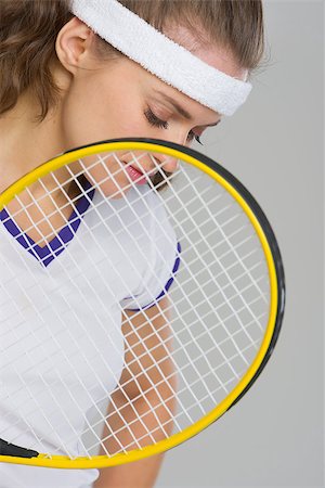 Closeup on frustrated tennis player Stock Photo - Budget Royalty-Free & Subscription, Code: 400-06640979