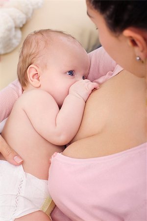 newborn baby breastfeeding Stock Photo - Budget Royalty-Free & Subscription, Code: 400-06641504