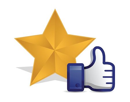 quality star review thumb up illustration design over a white background Foto de stock - Super Valor sin royalties y Suscripción, Código: 400-06641548