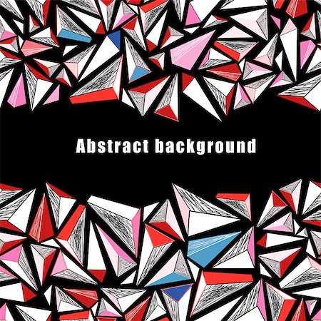 simsearch:400-06694586,k - bright abstract geometric elements on black Foto de stock - Super Valor sin royalties y Suscripción, Código: 400-06642026