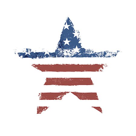 simsearch:400-08034320,k - The American flag print as star shaped symbol. Vector, EPS10. Stock Photo - Budget Royalty-Free & Subscription, Code: 400-06642591