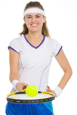 Closeup on tennis player balancing ball on racket Stock Photo - Budget Royalty-Free & Subscription, Code: 400-06642754