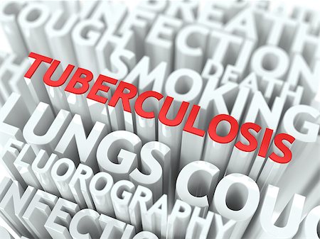 simsearch:400-08379540,k - Tuberculosis Concept. The Word of Red Color Located over Text of White Color. Stock Photo - Budget Royalty-Free & Subscription, Code: 400-06642881