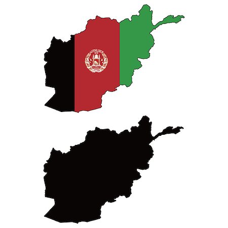 Vector illustration map and flag of Afghanistan. Stock Photo - Budget Royalty-Free & Subscription, Code: 400-06685713