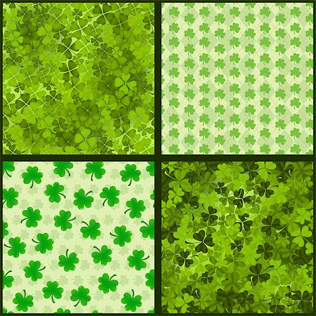 Collection of seamless patterns for St. Patrick's day Fotografie stock - Microstock e Abbonamento, Codice: 400-06685974