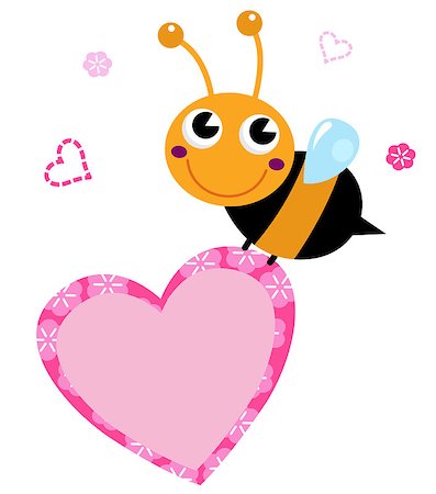 Happy cute Ladybug with pink heart. Illustration Stock Photo - Budget Royalty-Free & Subscription, Code: 400-06686175